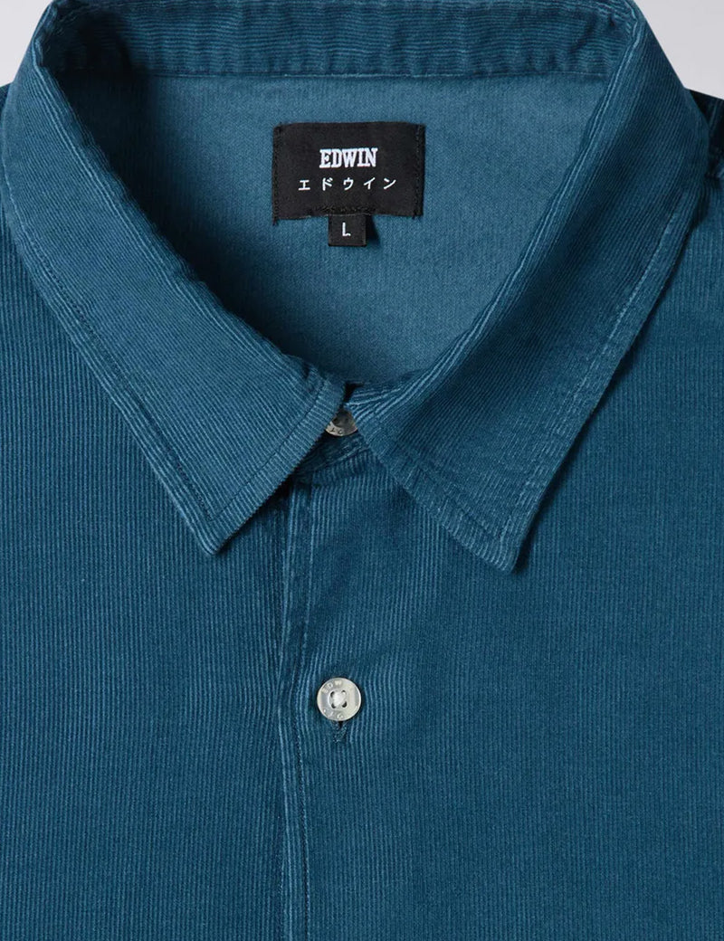 Edwin Minimal Babycord Shirt - Legion Blue