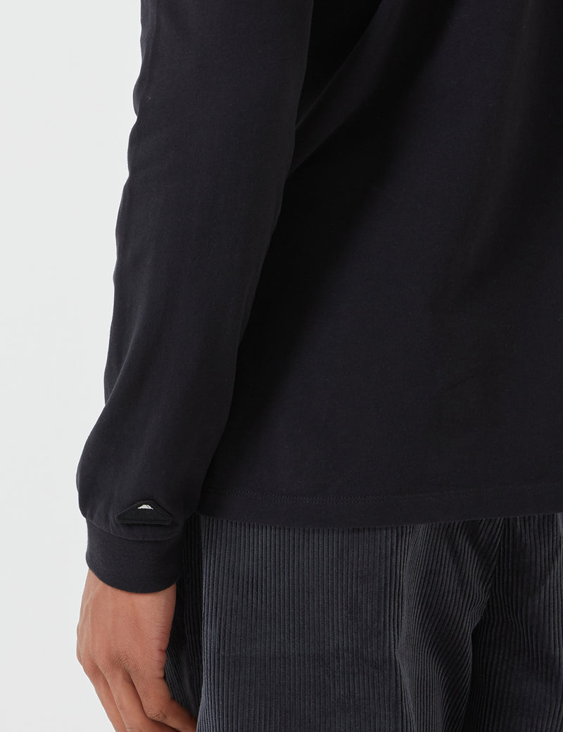 Edwin High Collar LS T-Shirt - Black