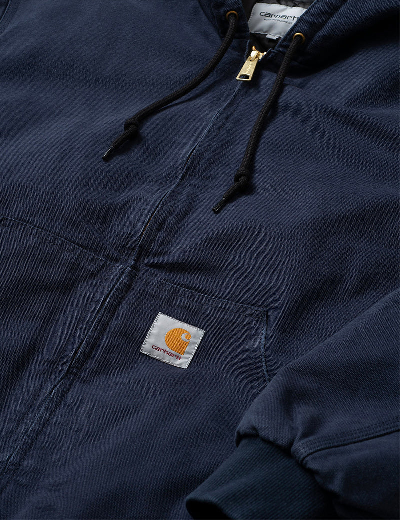 Carhartt-WIP OG 액티브 재킷 (오가닉 코튼)-에이징, 다크 네이비 블루