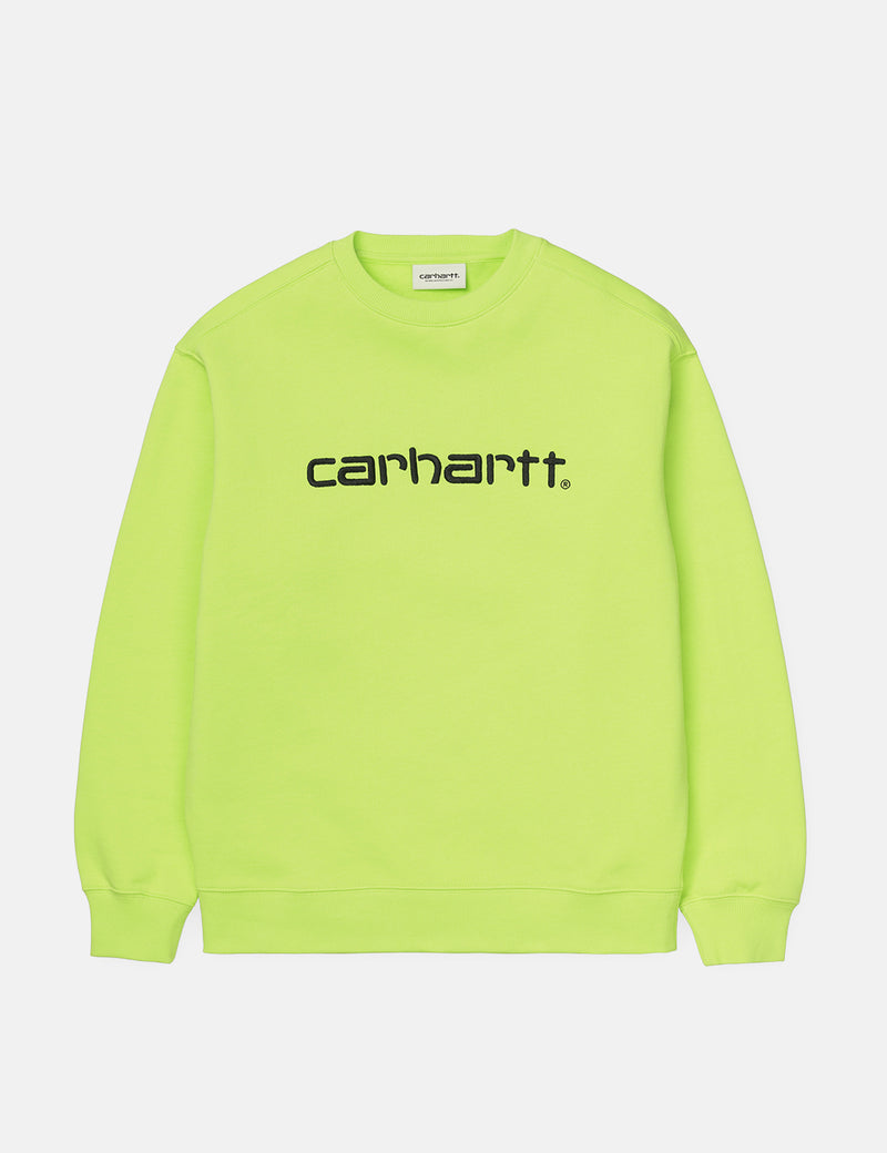 Womens Carhartt-WIP Sweatshirt - Lime/Black