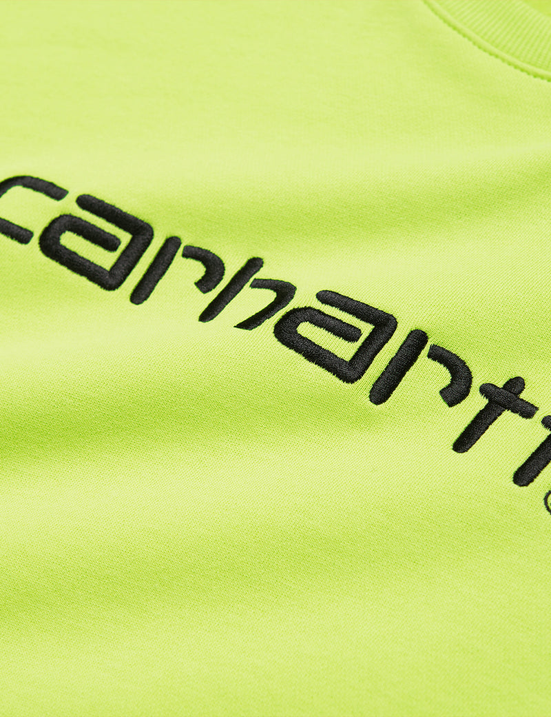 Frauen Carhartt-WIP Sweatshirt - Lime / Schwarz