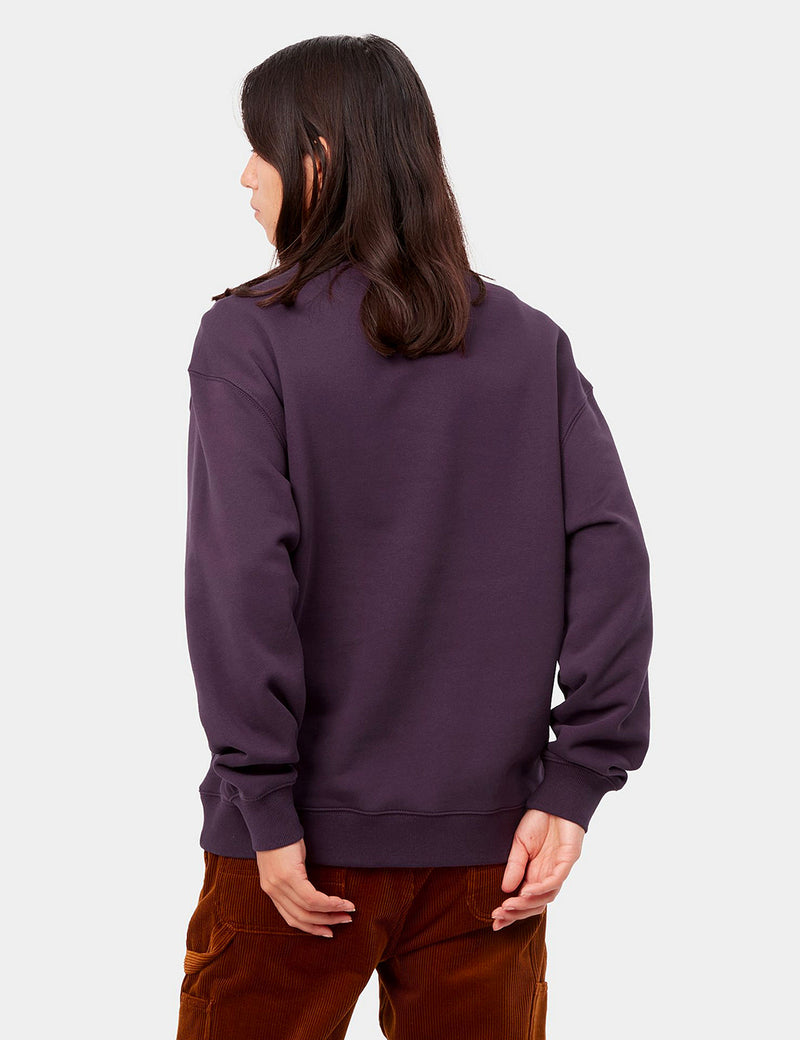 Womens Carhartt-WIP Sweatshirt - Dark Iris/Cold Viola