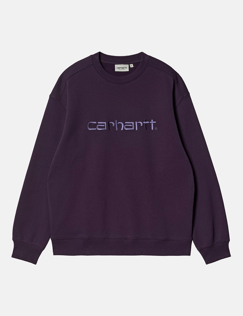 Damen Carhartt-WIP Sweatshirt - Dark Iris/Cold Viola