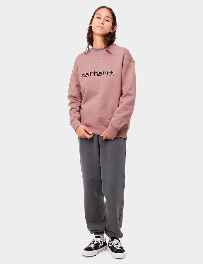 Sweat Femme Carhartt-WIP - Rose Terreux/Noir