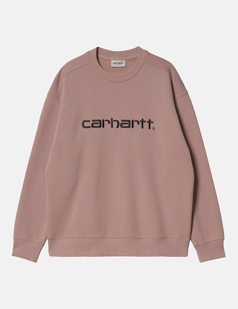 Womens Carhartt-WIP Sweatshirt - Earthy Pink/Black