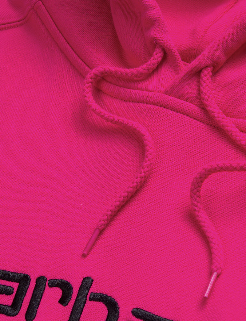 Womens Carhartt-WIP Hooded Sweatshirt - Ruby Pink/Black