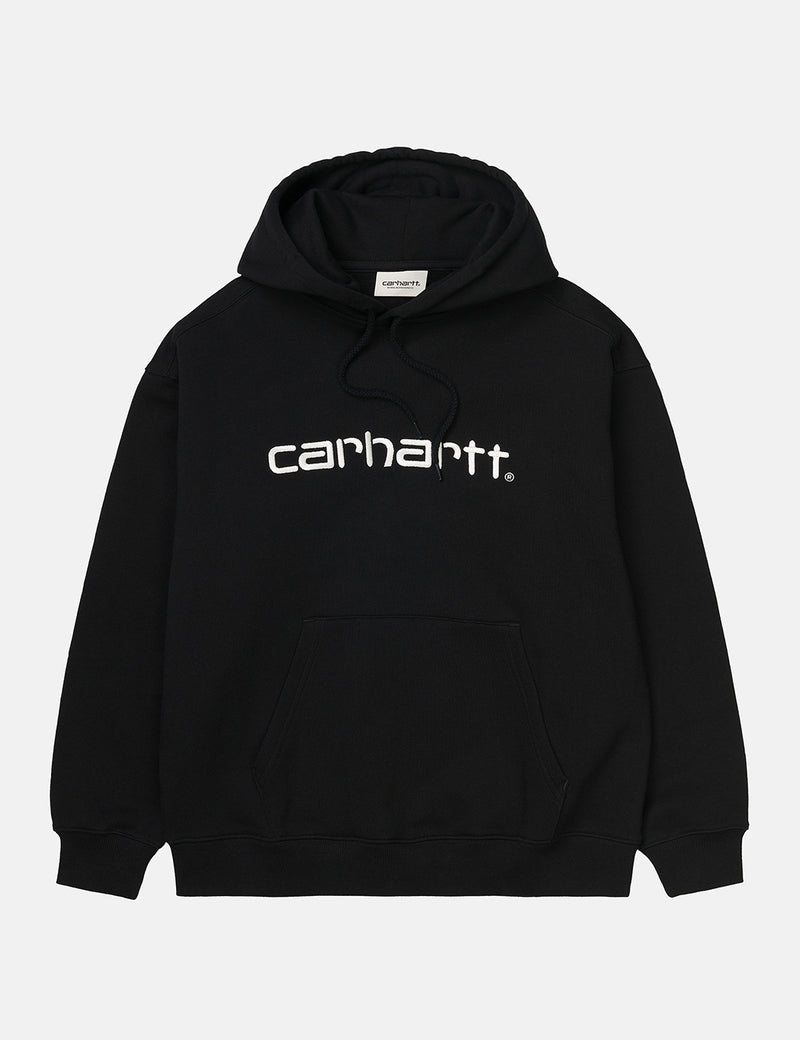 レディースCarhartt-WIPフード付きCarharttスウェットシャツ-ブラック/ホワイト
