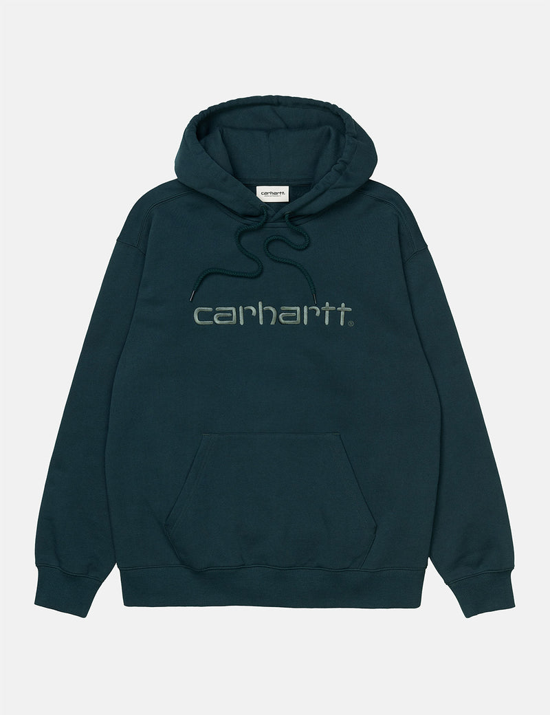 Carhartt-WIPフード付きCarharttスウェットシャツ-Frasier/Eucalyptus Green