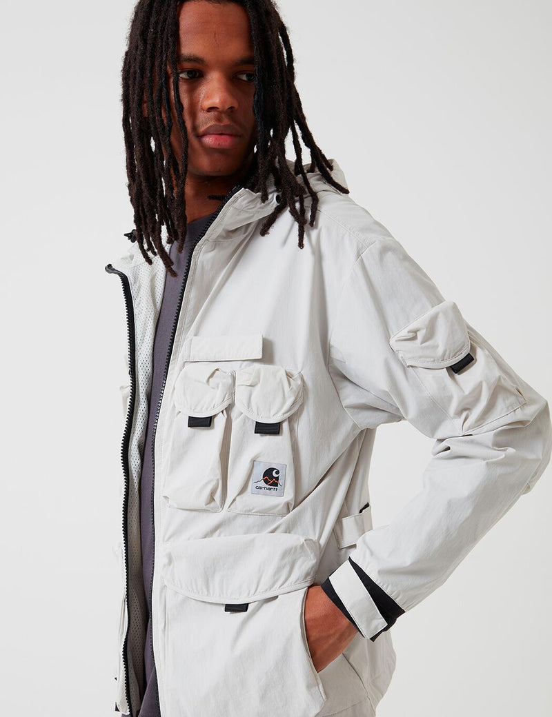 Carhartt-WIP Hayes Hooded Jacket - Pebble