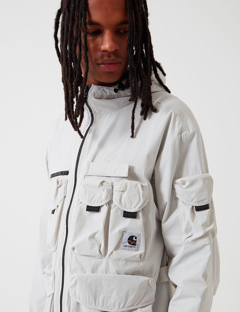 Carhartt-WIP Hayes Hooded Jacket - Pebble