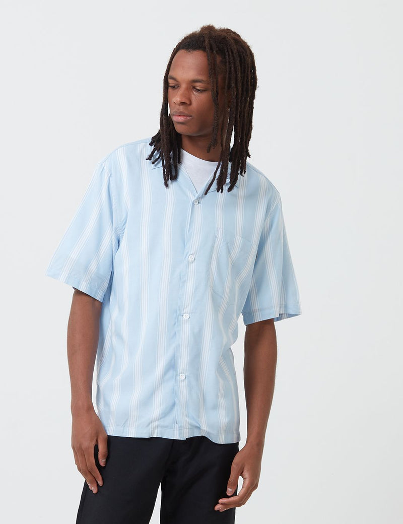 Carhartt-WIP 체스터 셔츠 (스트라이프)-시티즌 블루