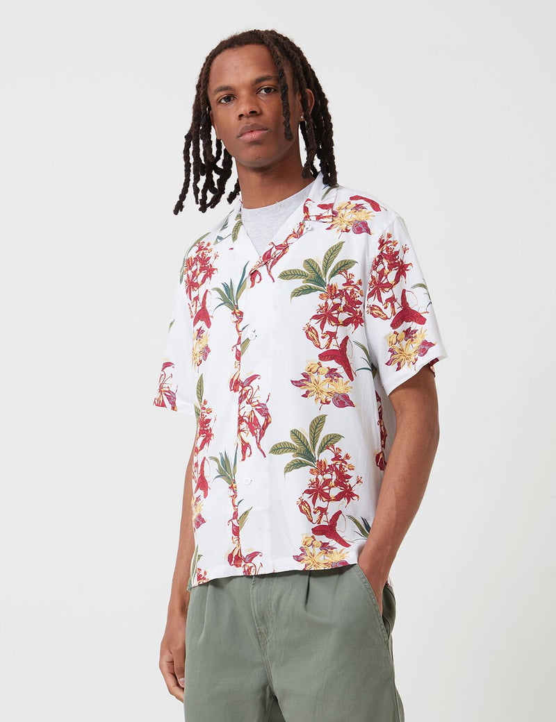 Carhartt-WIP Hawaiian Floral Shirt - White/Hawaiian Floral Print