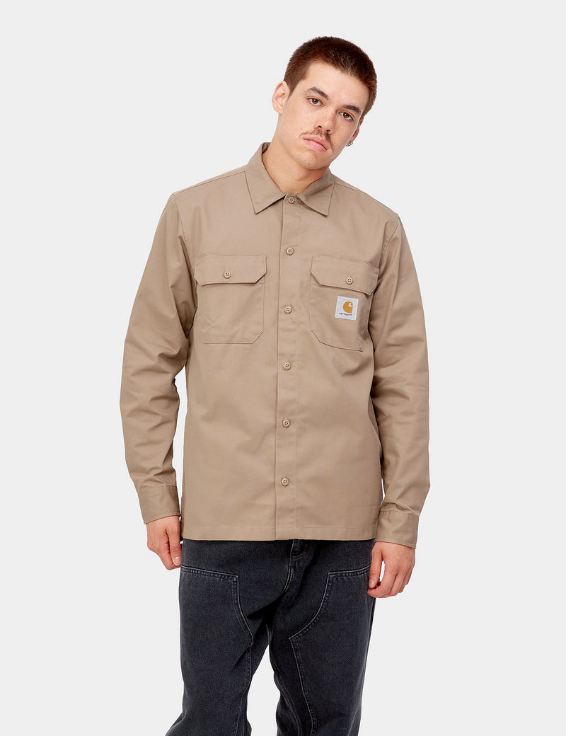Carhartt-WIP Chemise Master - Kaki Cuir Marron