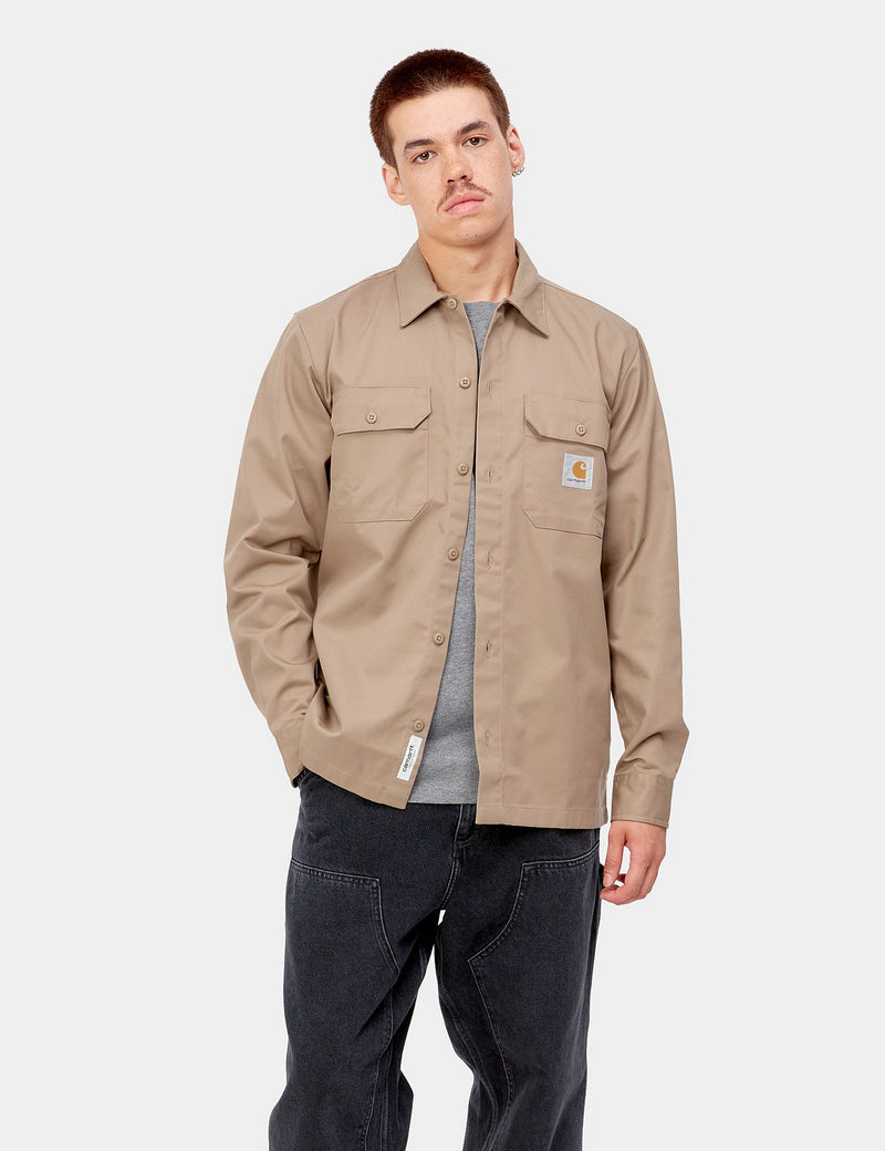 Carhartt-WIP Chemise Master - Kaki Cuir Marron