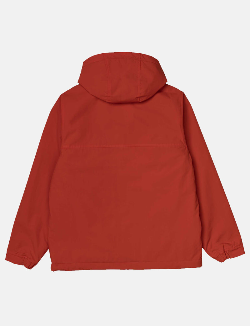 Carhartt-WIP Nimbus Half-Zip Jacket (Fleece Lined) - Brick Orange