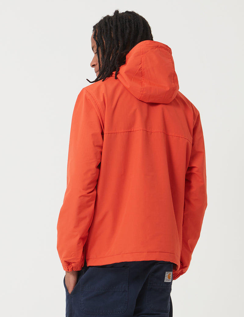 Carhartt-WIP Nimbus Half-Zip Jacket (Fleece Lined) - Brick Orange