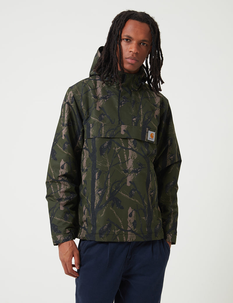 carhartt camo ハーフジップ