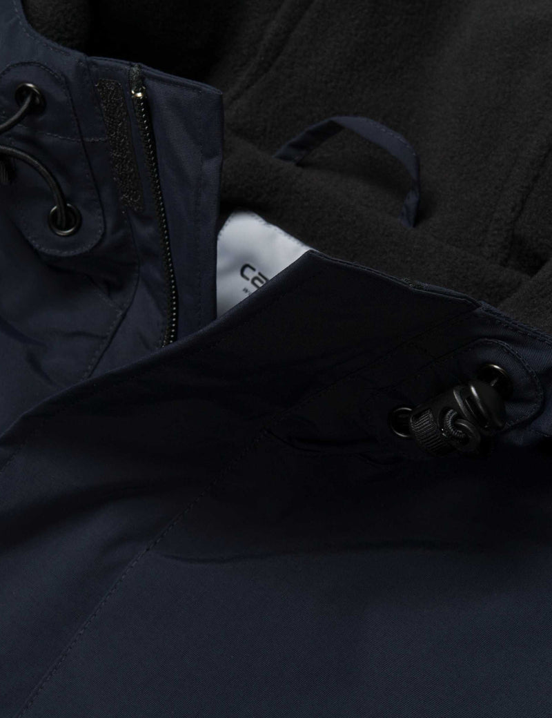 Carhartt-WIP Nimbus Half-Zip Jacket (Fleece Lined) - Dark Navy Blue