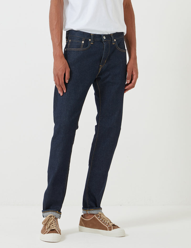 Edwin 'Made in Japan'Kaihara Selvage 12oz Jeans (Slim Tapered)-Blue Rinsed