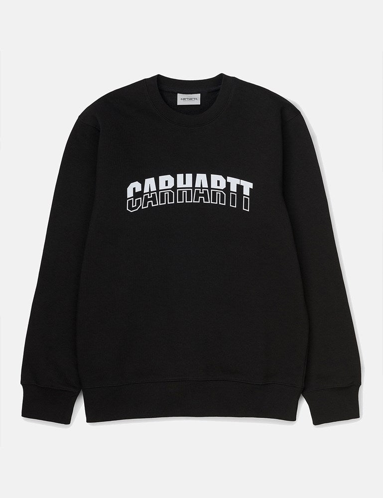 Carhartt-WIP 디스트릭트 스웻 셔츠-블랙/화이트