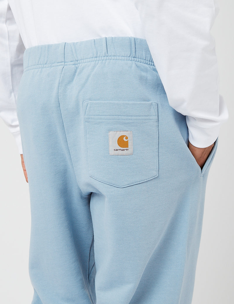 Carhartt-WIPポケットスウェットパンツ-フロストブルー