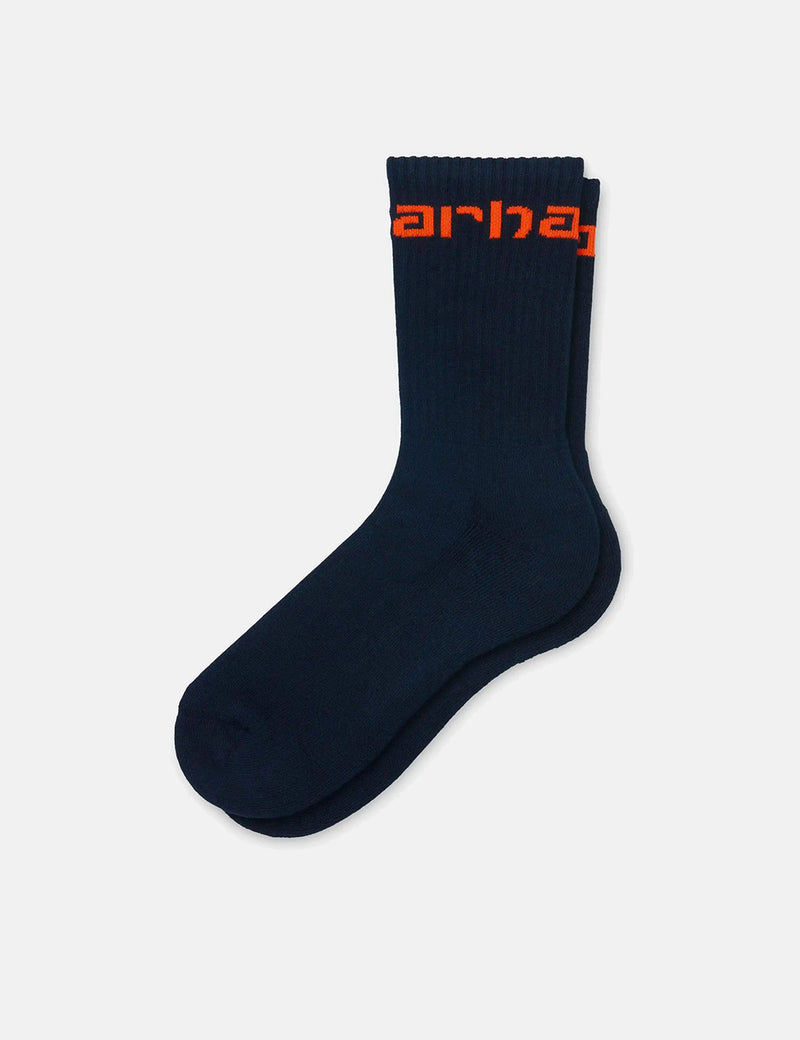 Carhartt-WIP Socken - Dark Navy/Safety Orange