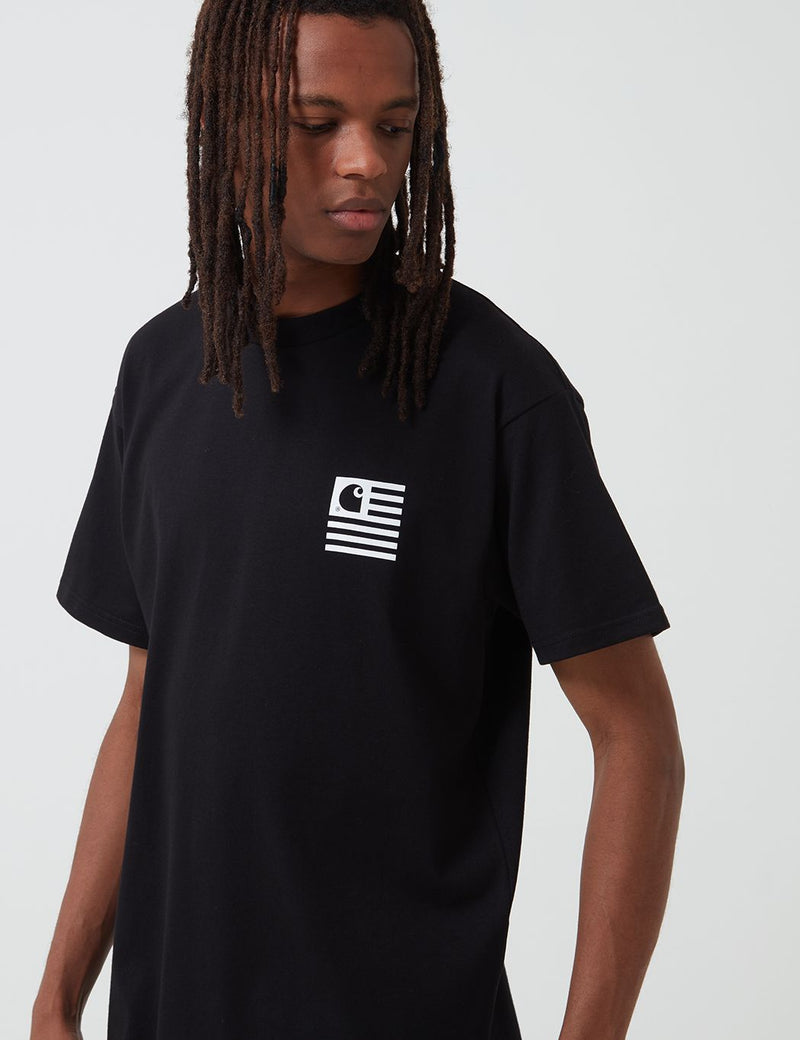 Carhartt-WIP State Chromo 티셔츠-블랙
