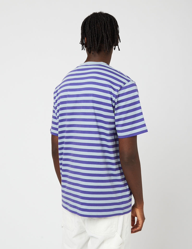 Carhartt-WIP-WIPスコッティポケットTシャツ-ラズミック/フロストブルー
