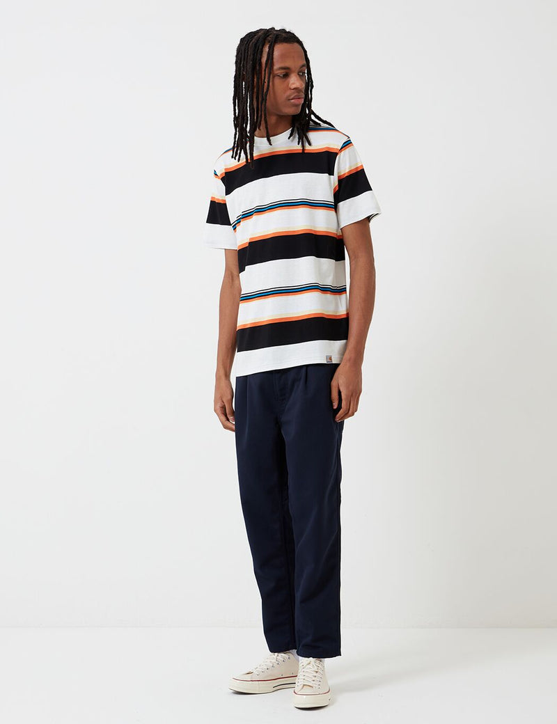 Carhartt-WIP Sunder Stripe T-Shirt - Wax/Wax