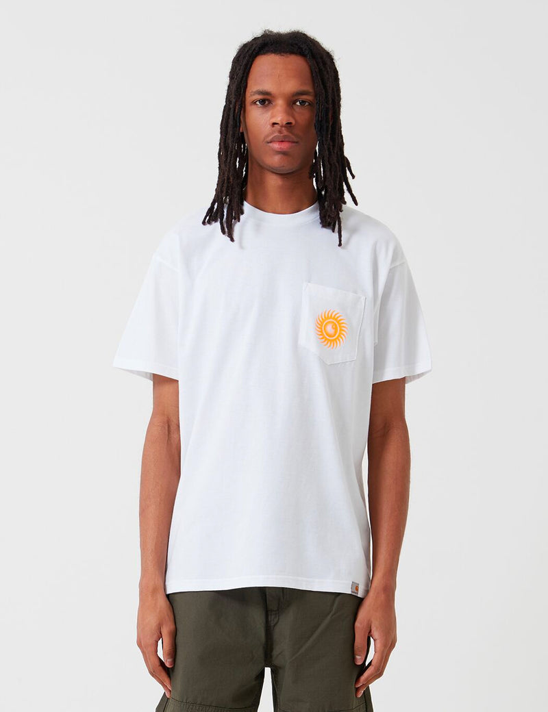 T-Shirt à Poche Carhartt-WIP Note - Blanc