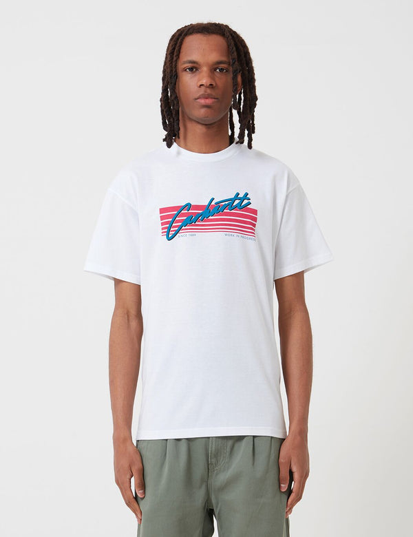 T-Shirt Carhartt-WIP Horizon Script - Blanc
