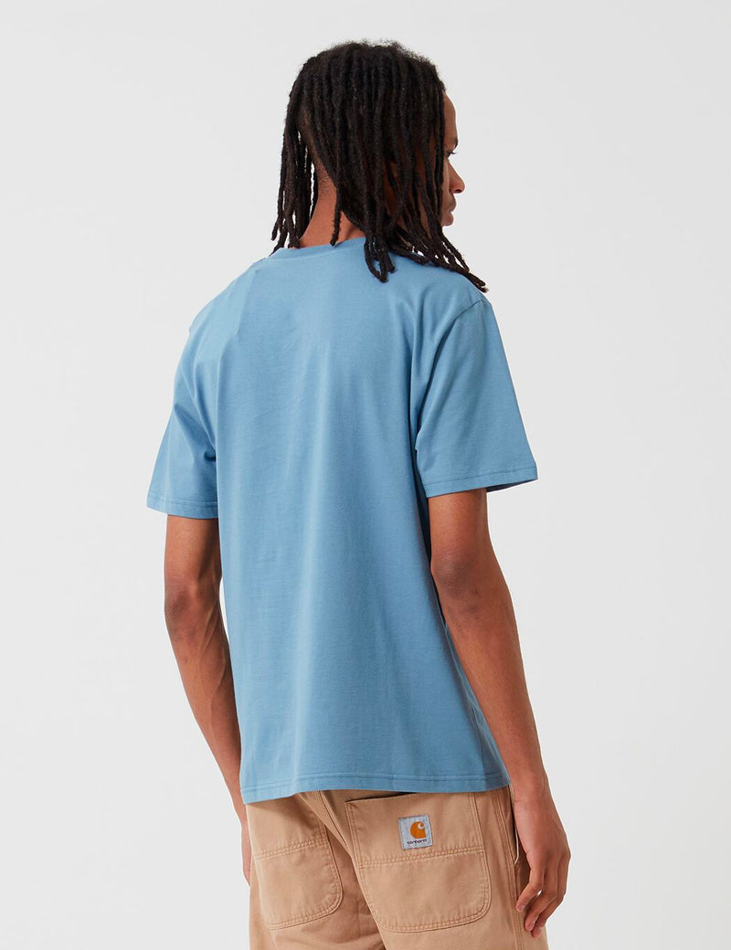 Carhartt-WIP Silkworm T-Shirt - Mossa Blue