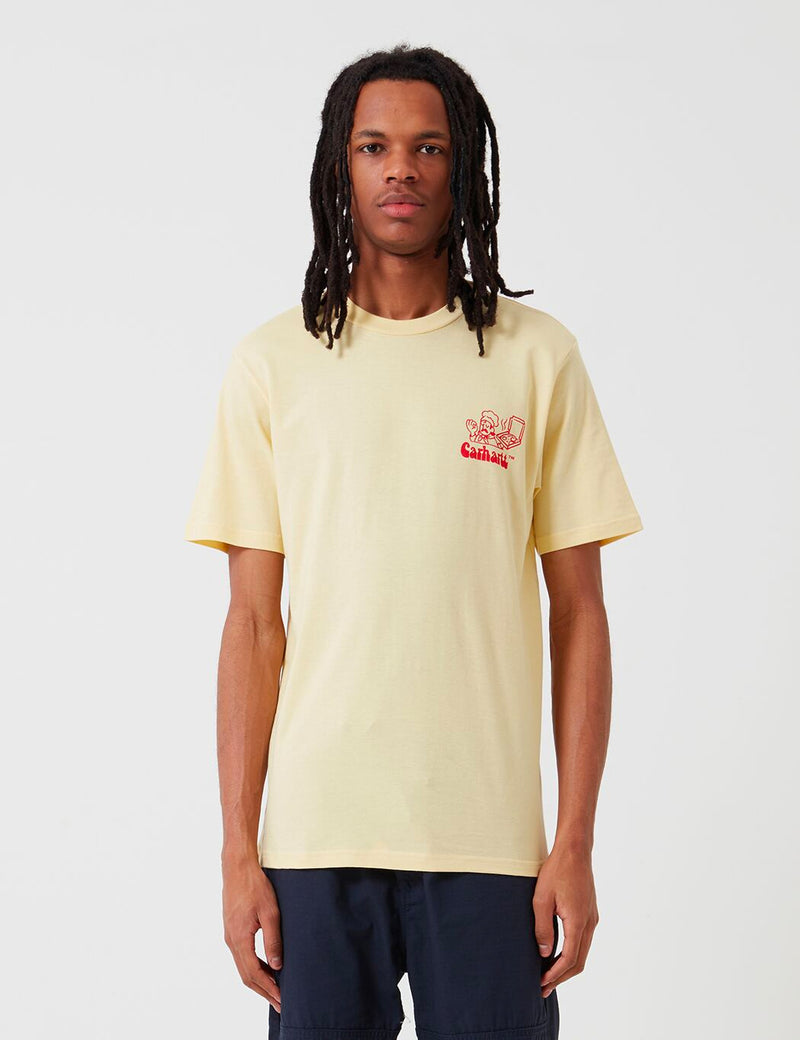 Carhartt-WIP Bene T-Shirt - Fresco Yellow/Red