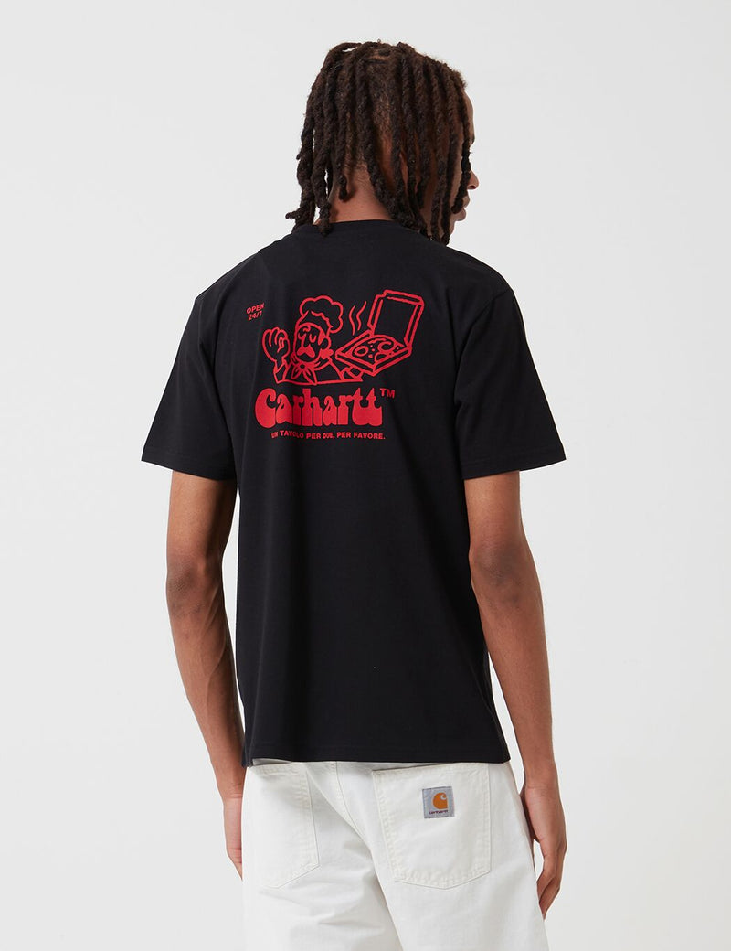 T-Shirt Carhartt-WIP Bene - Noir/Rouge