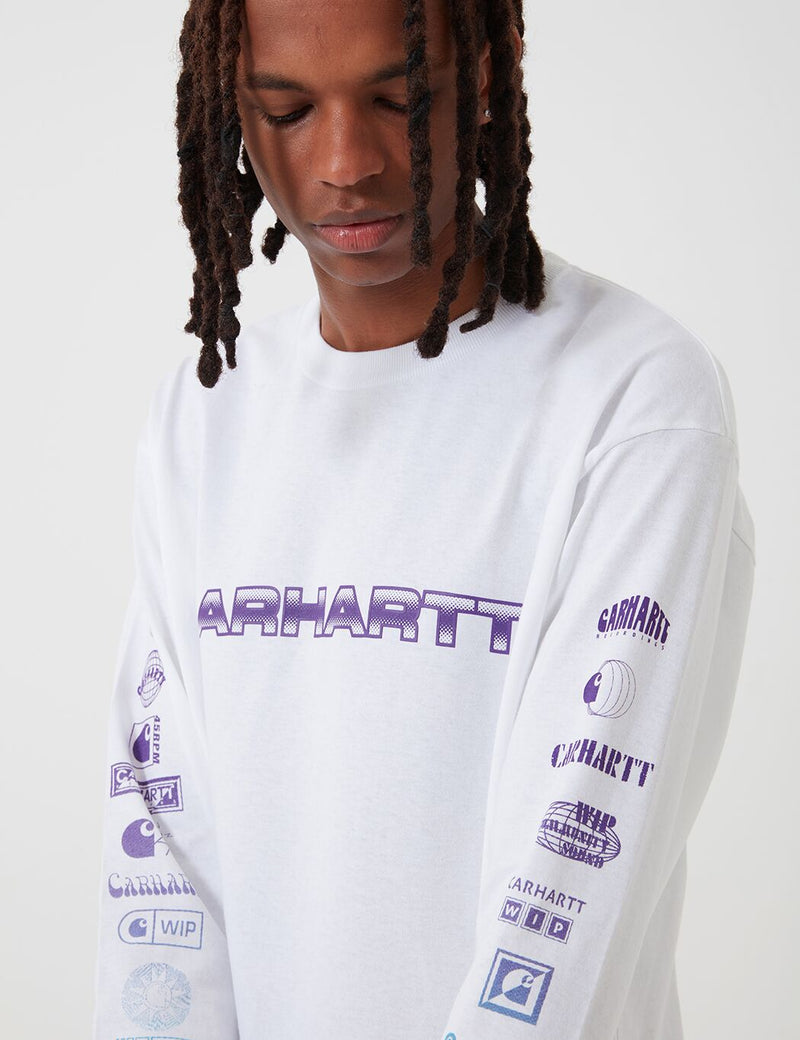 Carhartt-WIP Local Sound Long Sleeve T-Shirt - White