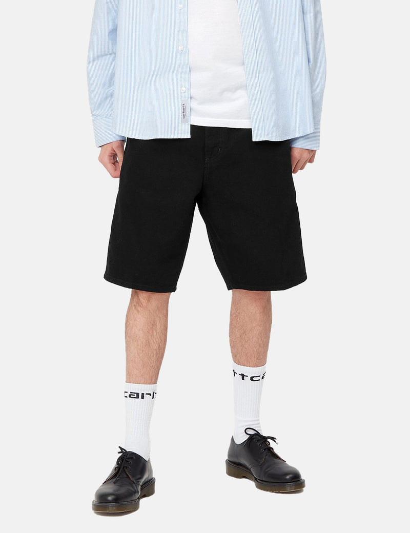 Carhartt-WIPシングルニーショーツ-ブラック
