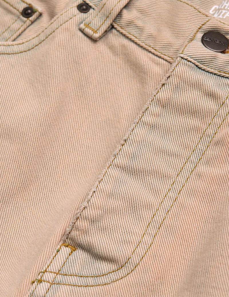 Carhartt-WIP Newel Denim Shorts - Bleu, Sand Bleached