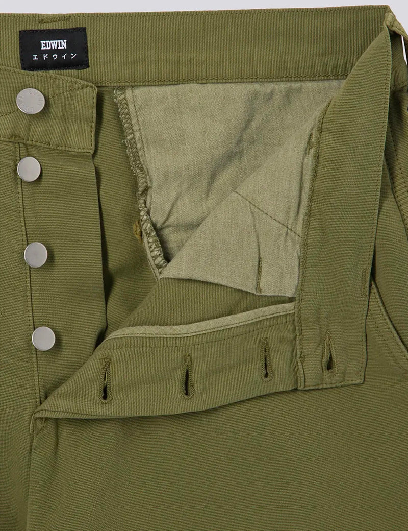 Pantalon de combat Edwin 45 - Vert militaire, teint en pièce