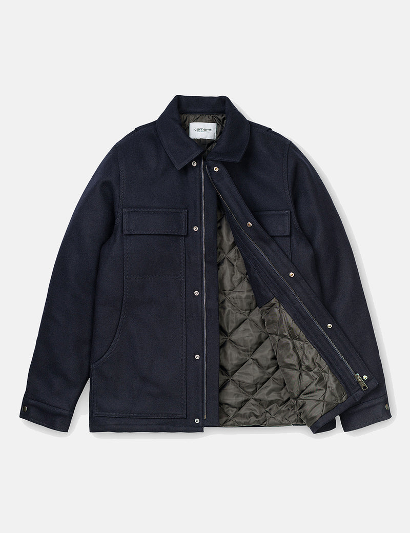 Carhartt-WIP Wool Arctic Coat - Dark Navy Blue