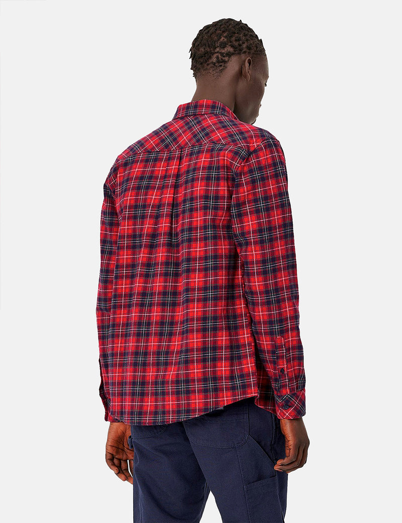 Chemise Carhartt-WIP Huffman Check - Rocket Red