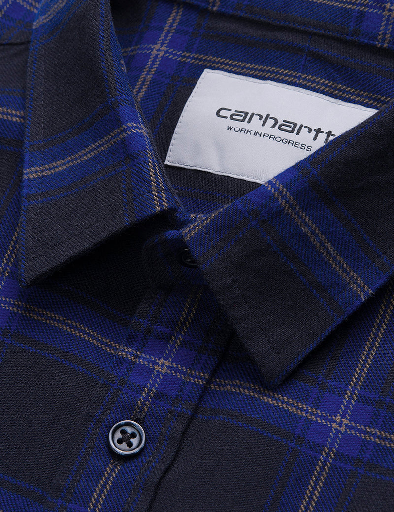 Carhartt-WIP Darren Check Shirt - Lapis Blue