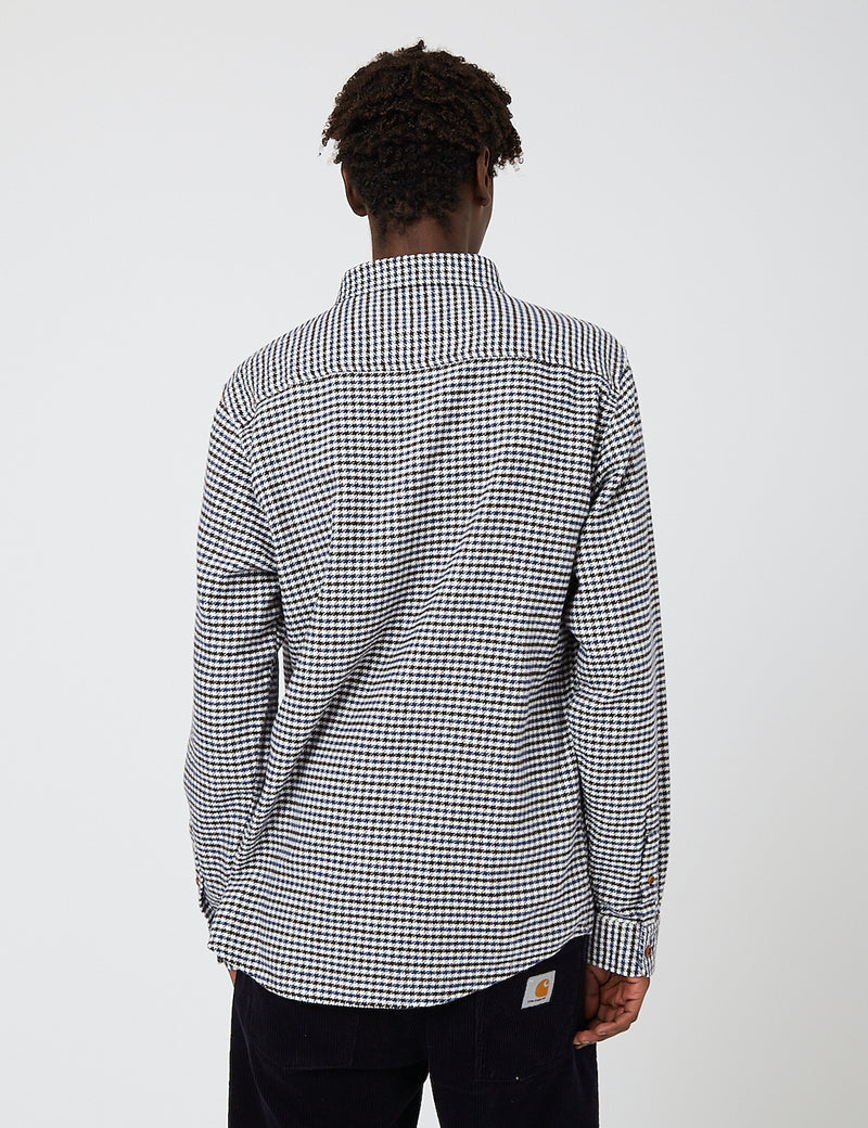 Carhartt-WIP Thorne Shirt Coton (Thorne Houndstooth) - Tabac/Wax