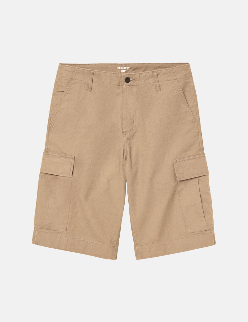 Carhartt-WIP-WIPレギュラーカーゴショーツ（リップストップ）-ダスティハミルトンブラウン