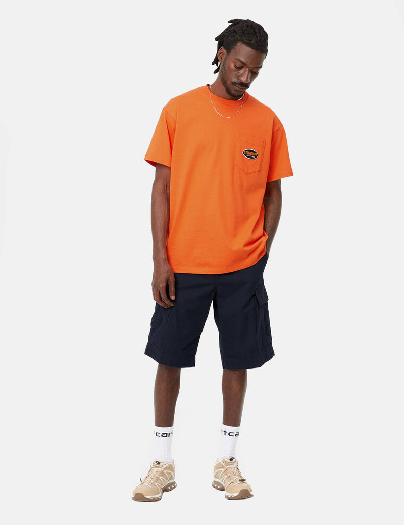 Carhartt-WIPレギュラーカーゴショーツ（リップストップ）-ダークネイビーブルー