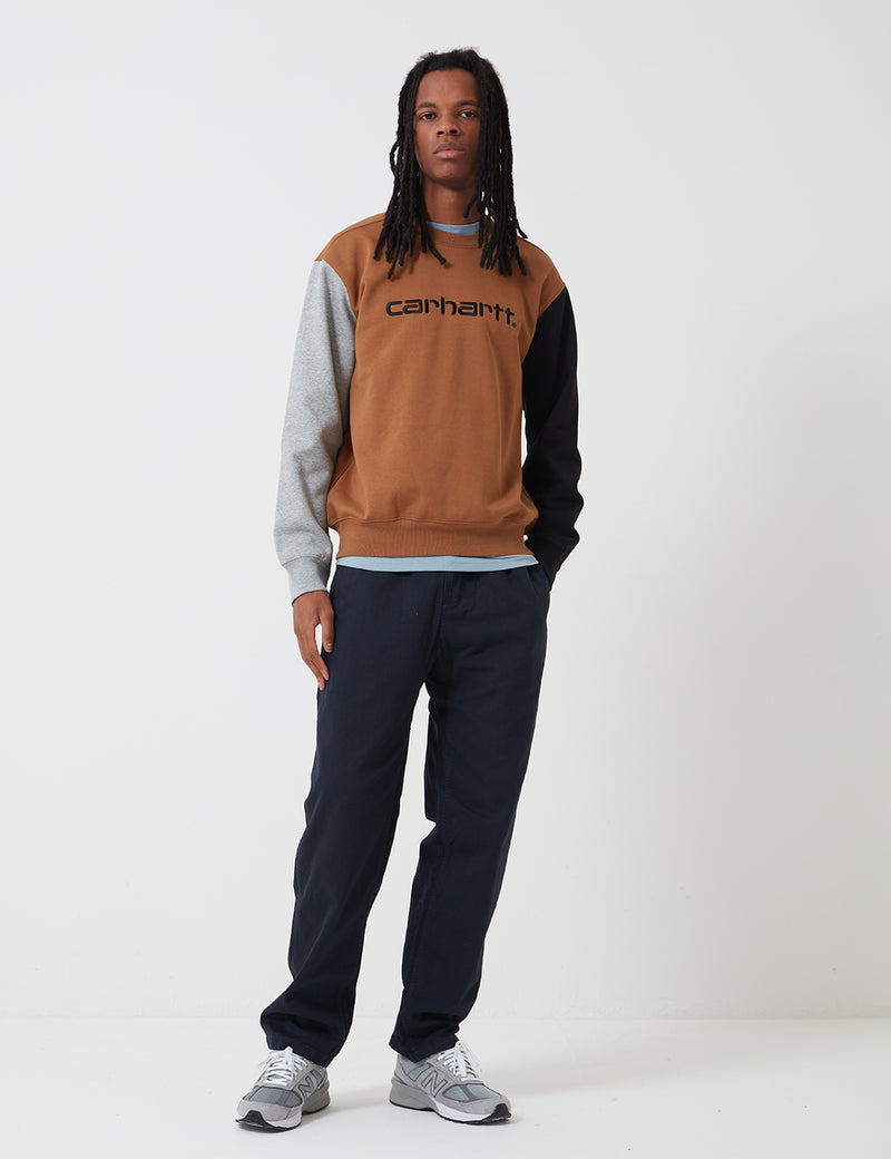 Carhartt-WIP Tricol 스웻 셔츠-Hamilton Brown