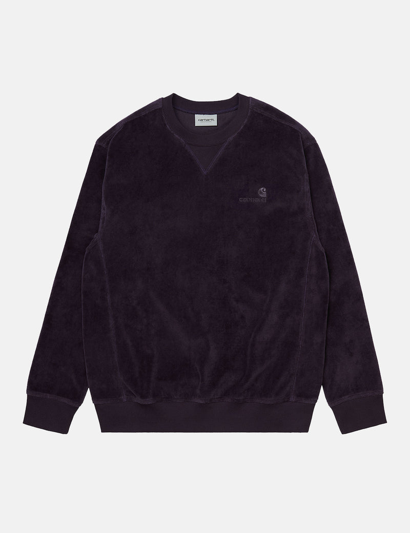 Carhartt-WIPユナイテッドスクリプトスウェットシャツ-ダークアイリス