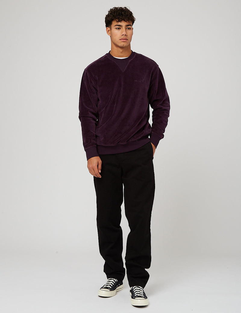Carhartt-WIPユナイテッドスクリプトスウェットシャツ-ダークアイリス