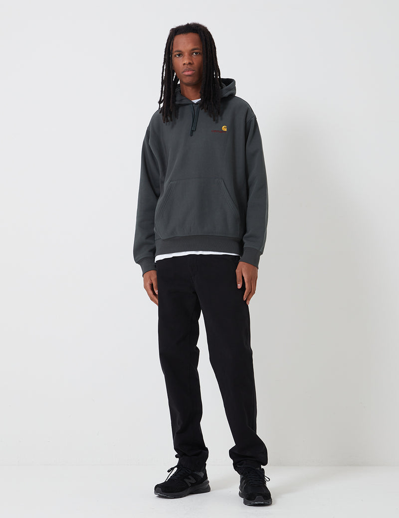 Carhartt-WIP Hooded American Script Sweatshirt - Dark Teal