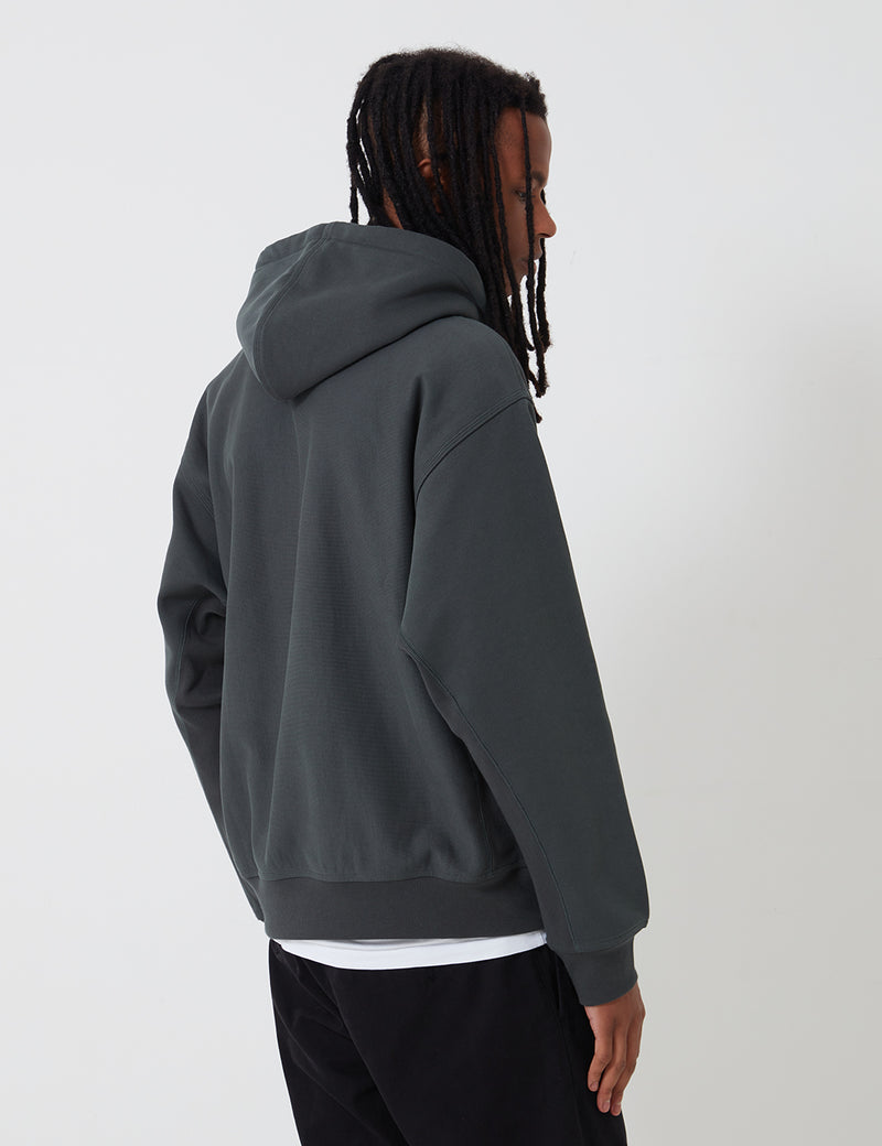 Carhartt-WIP Hooded American Script Sweatshirt - Dark Teal