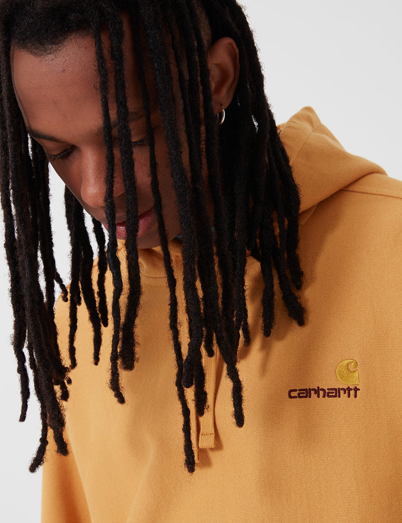 Carhartt-WIP Hooded American Script Sweatshirt - Winter Sun